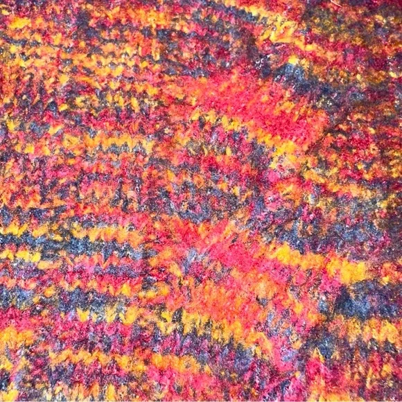 For Love And Lemons Colorful Rainbow Winter Fall Cropped Knit Sweater Size Small - Picture 4 of 6